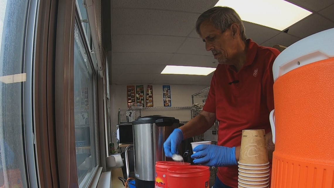 Volunteers Give Free Coffee To People Experiencing Homelessness