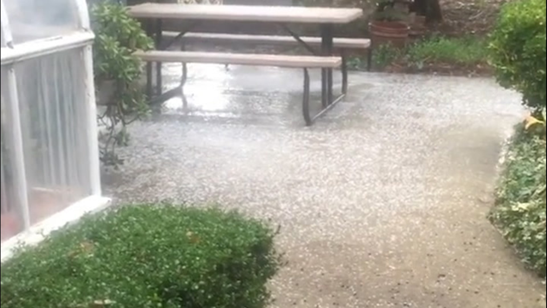 Rain and hail fell across parts of Los Angeles, California. This video shows hail northwest of the city near Oxnard on Jan. 23.