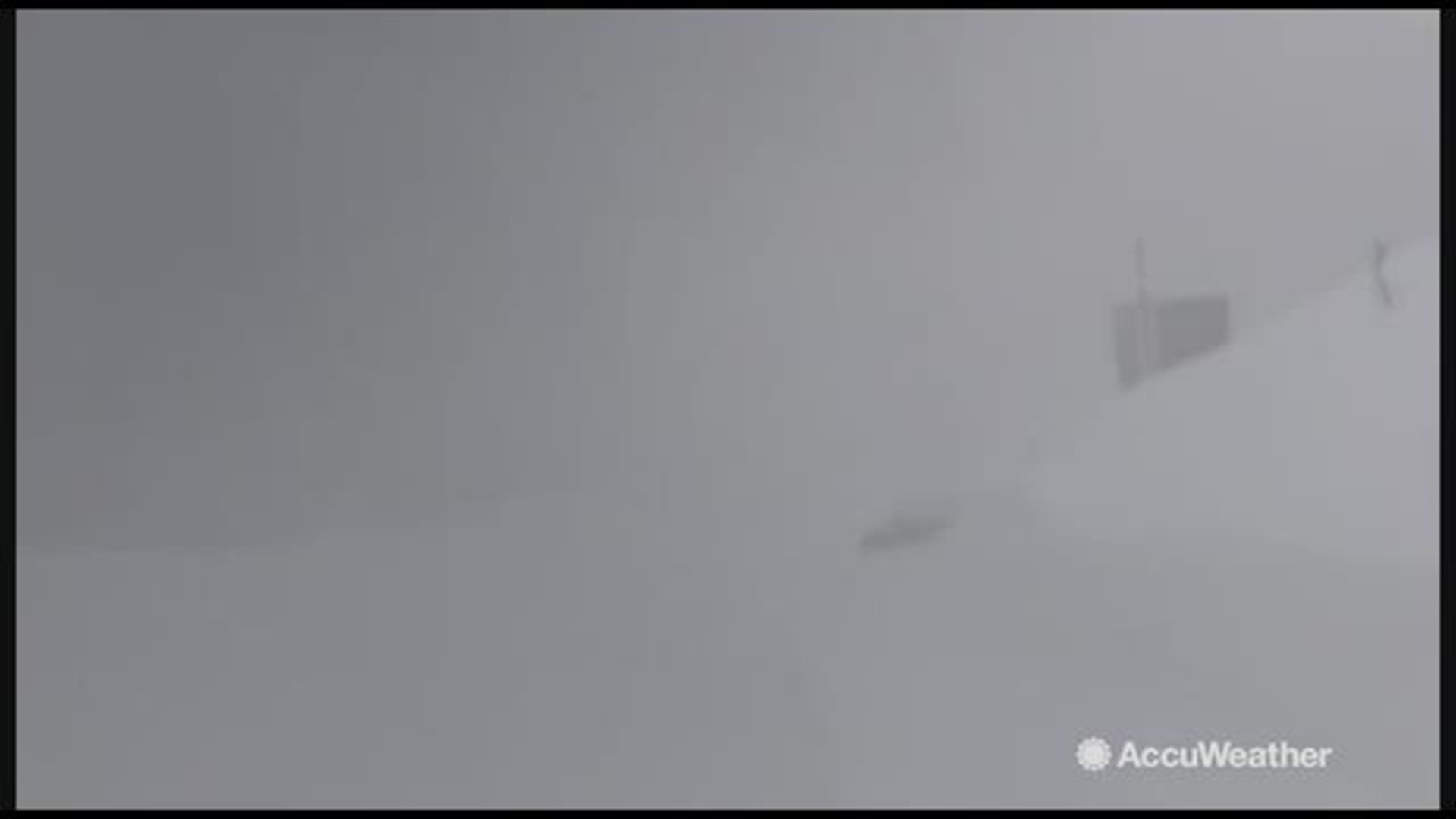 The extreme wind and heavy snowfall created whiteout conditions in Mammoth Lakes, California, where AccuWeather's Reed Timmer is monitoring the storm.