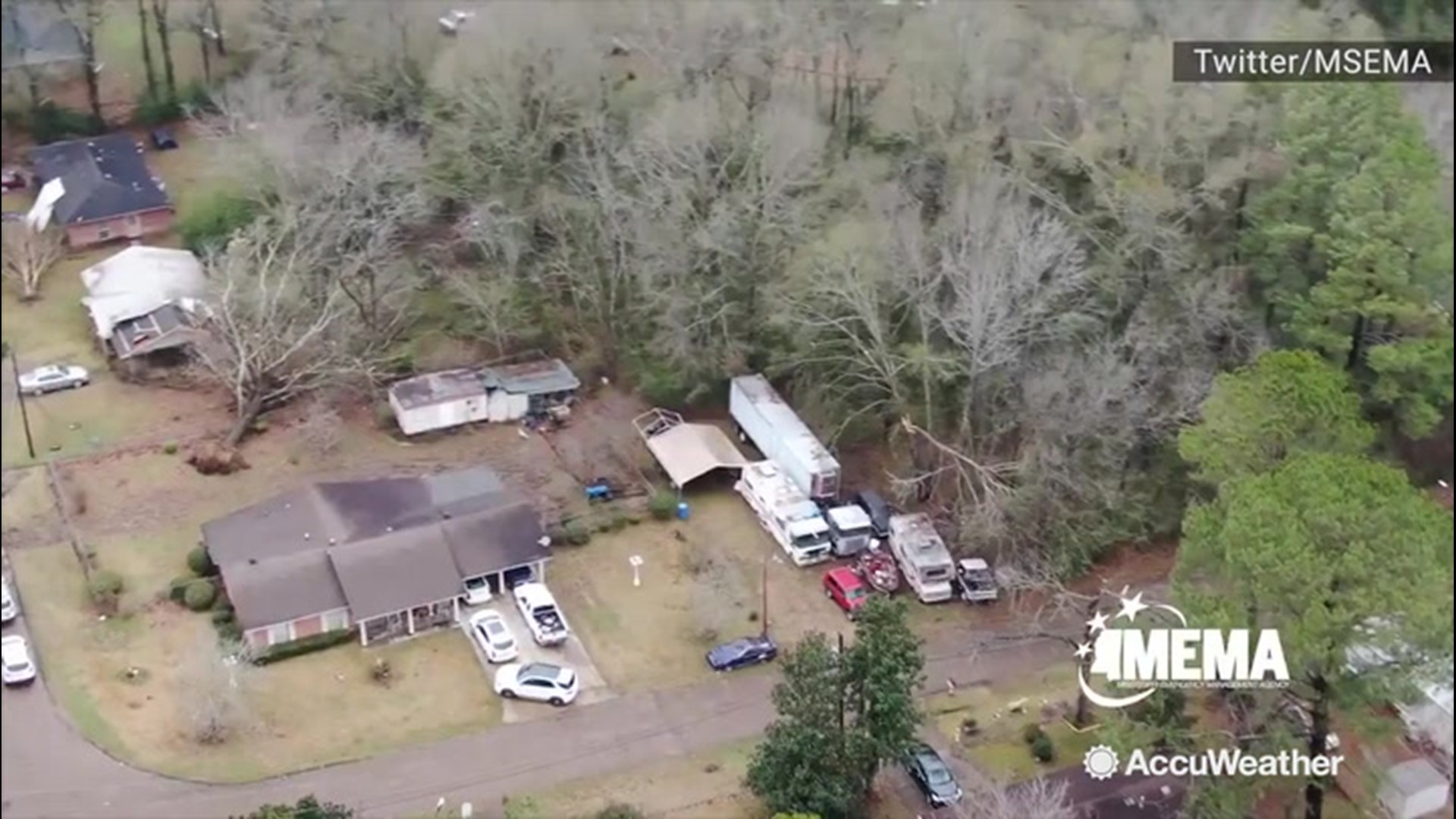 Many homes in Guntown, Mississippi, were damaged after a confirmed EF2 tornado tore through the area with peak winds estimated at 115 mph.