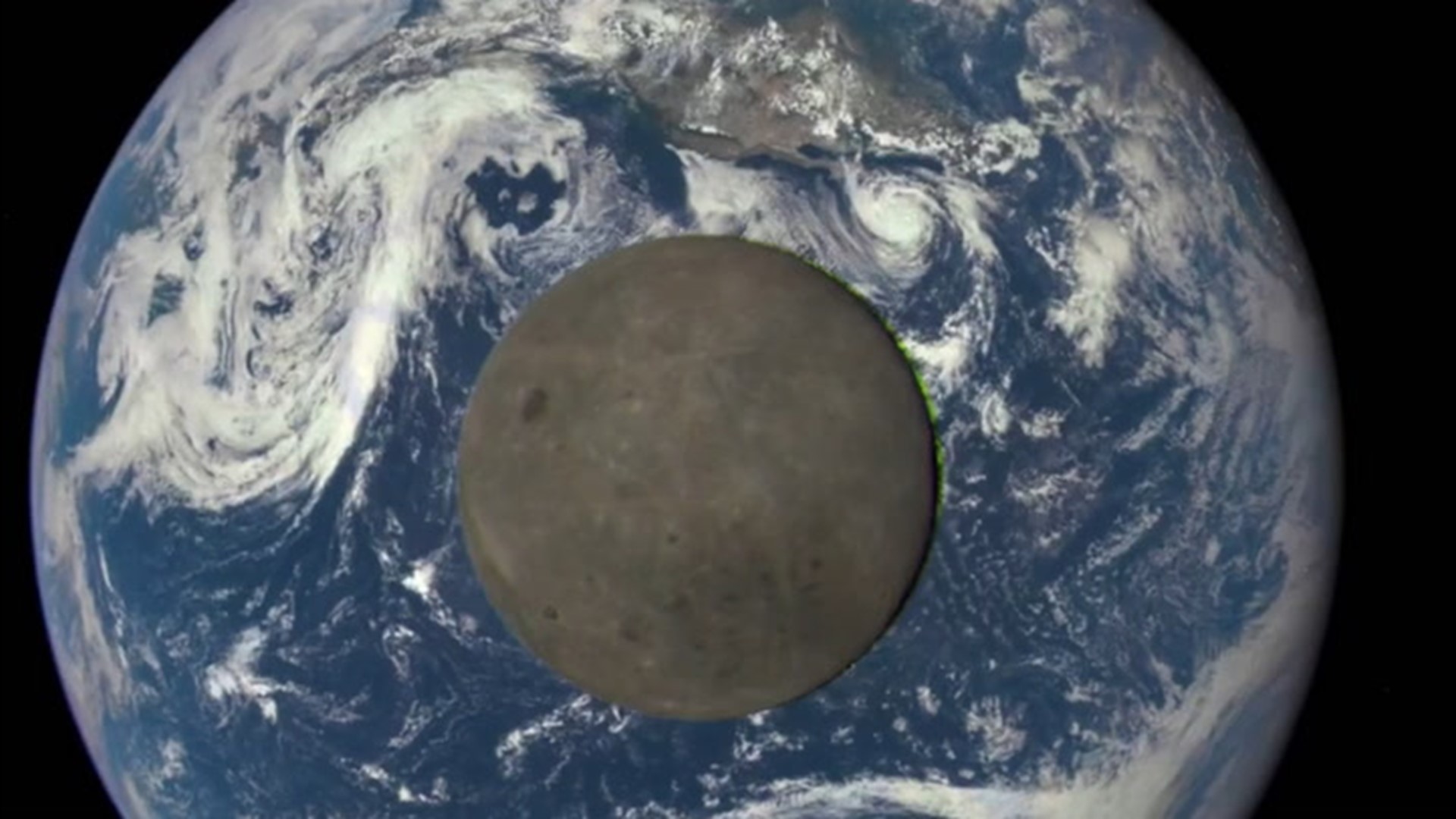 On July 16, 2015, the Deep Space Climate Observatory (DSCOVR) satellite captured this incredible image of the moon's dark side with Earth shining from behind.