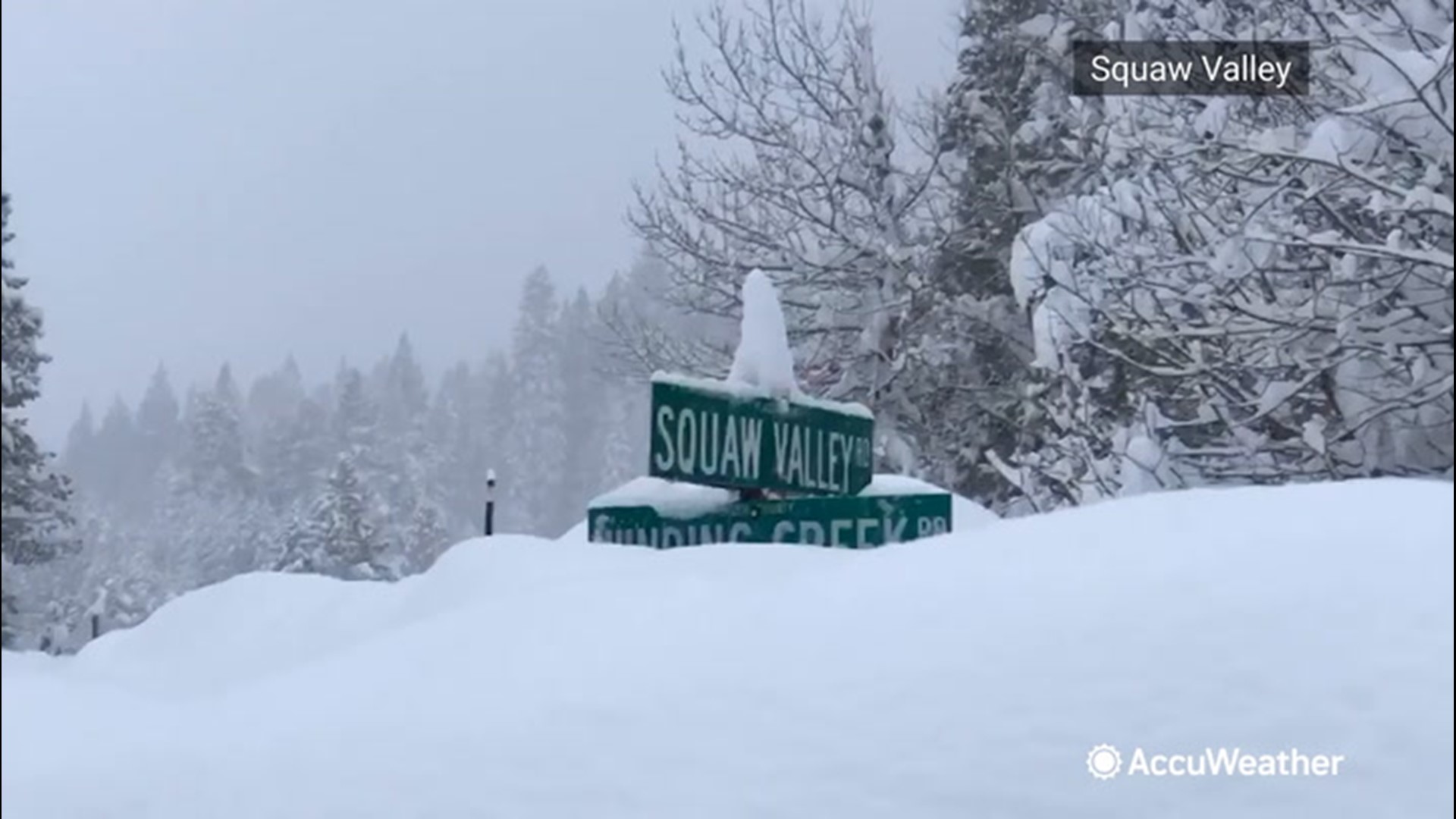California's Squaw Valley and Alpine Meadows Ski Resorts were buried under snow on Jan. 28, after a storm dropped more than 4 feet of snow on the area.