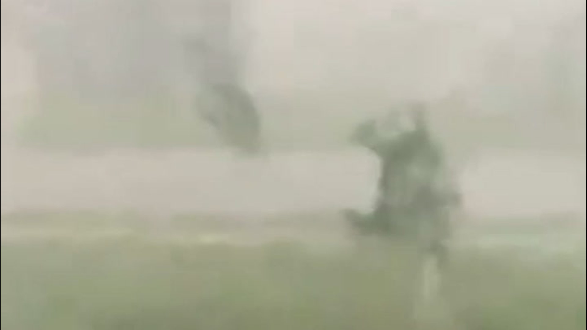 Severe storms blasted Aberdeen, South Dakota, with strong winds and hail on June 4.