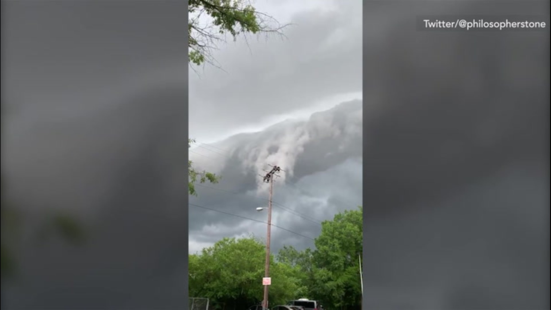 As multiple storms descend on parts of Alabama on June 22, the town of Birmingham got an ill omen as a dark, spooky cloud quickly covered the sky.