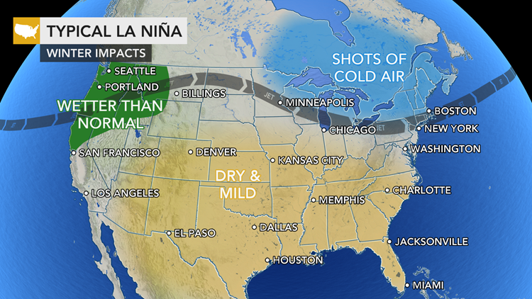 How La Niña Will Impact Winter In The US | Newscentermaine.com