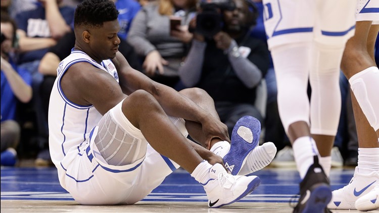 Zion williamson hot sale ripped shoe