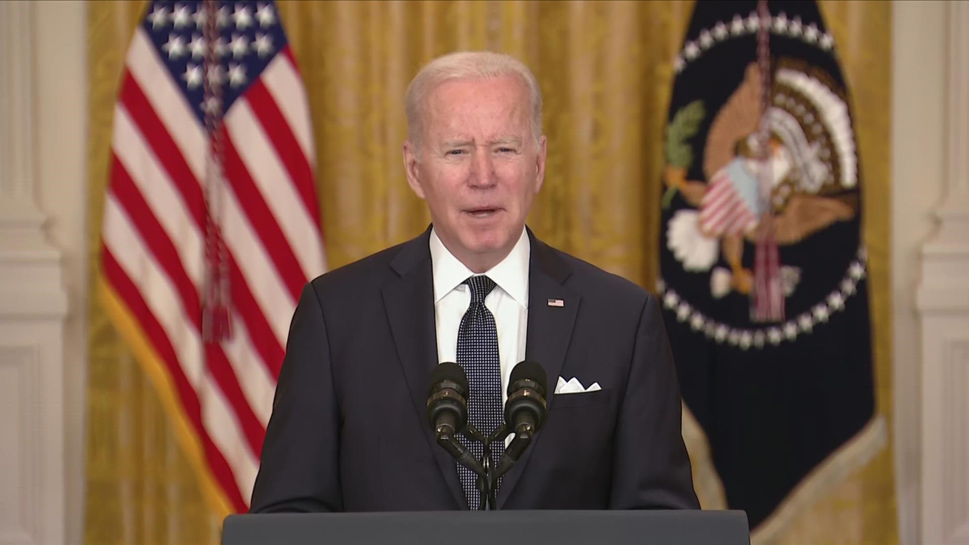 Biden said the US is open to diplomacy but ready to respond to an invasion, which he said is still "possible."