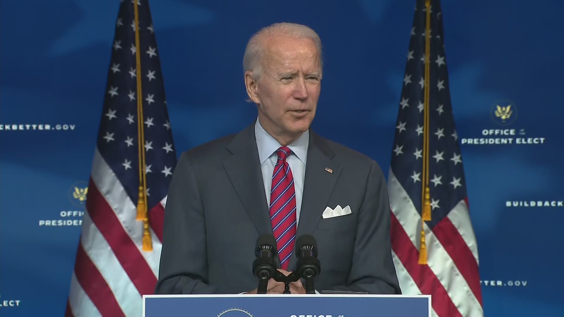 President-elect Biden said Friday that COVID-19 relief talks in Congress are 'just a down payment' and more aid will come when he takes office.