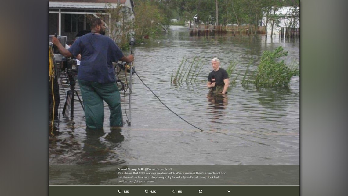Verify Viral Picture Of Anderson Cooper In Deep Water Is Not From Florence 5621