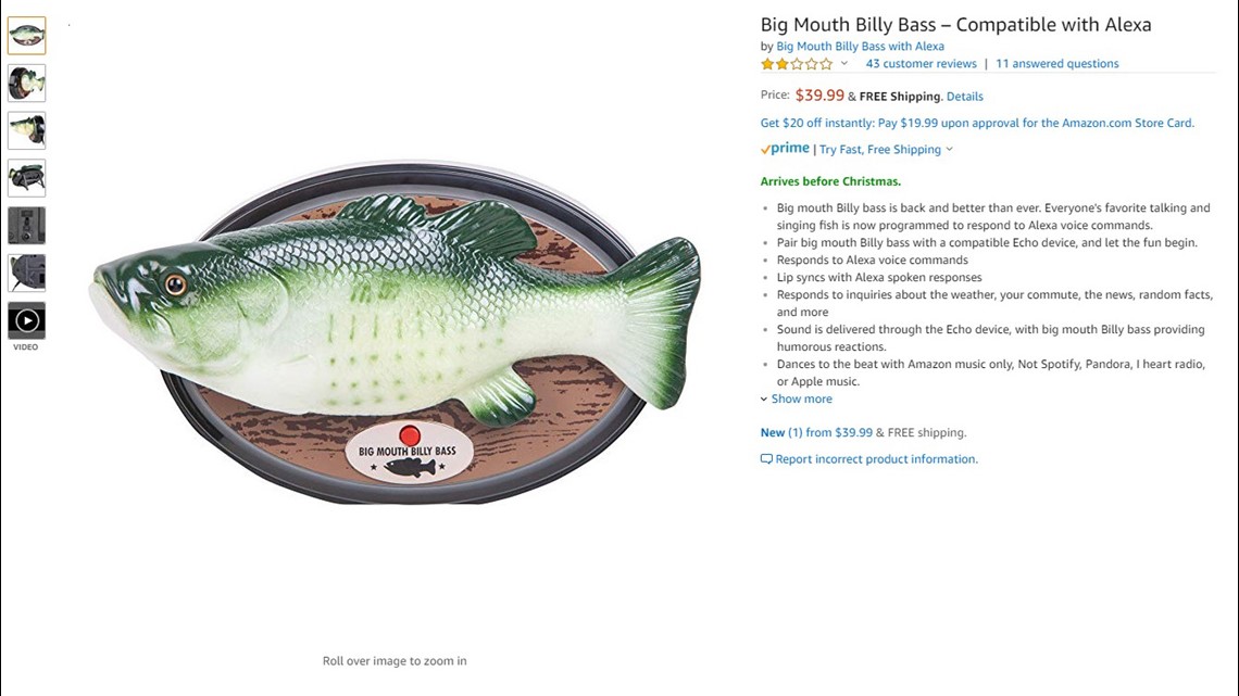 alexa hooked to fish The Amazon Billy Bass Is Here Buy Singing Fish Connected to The