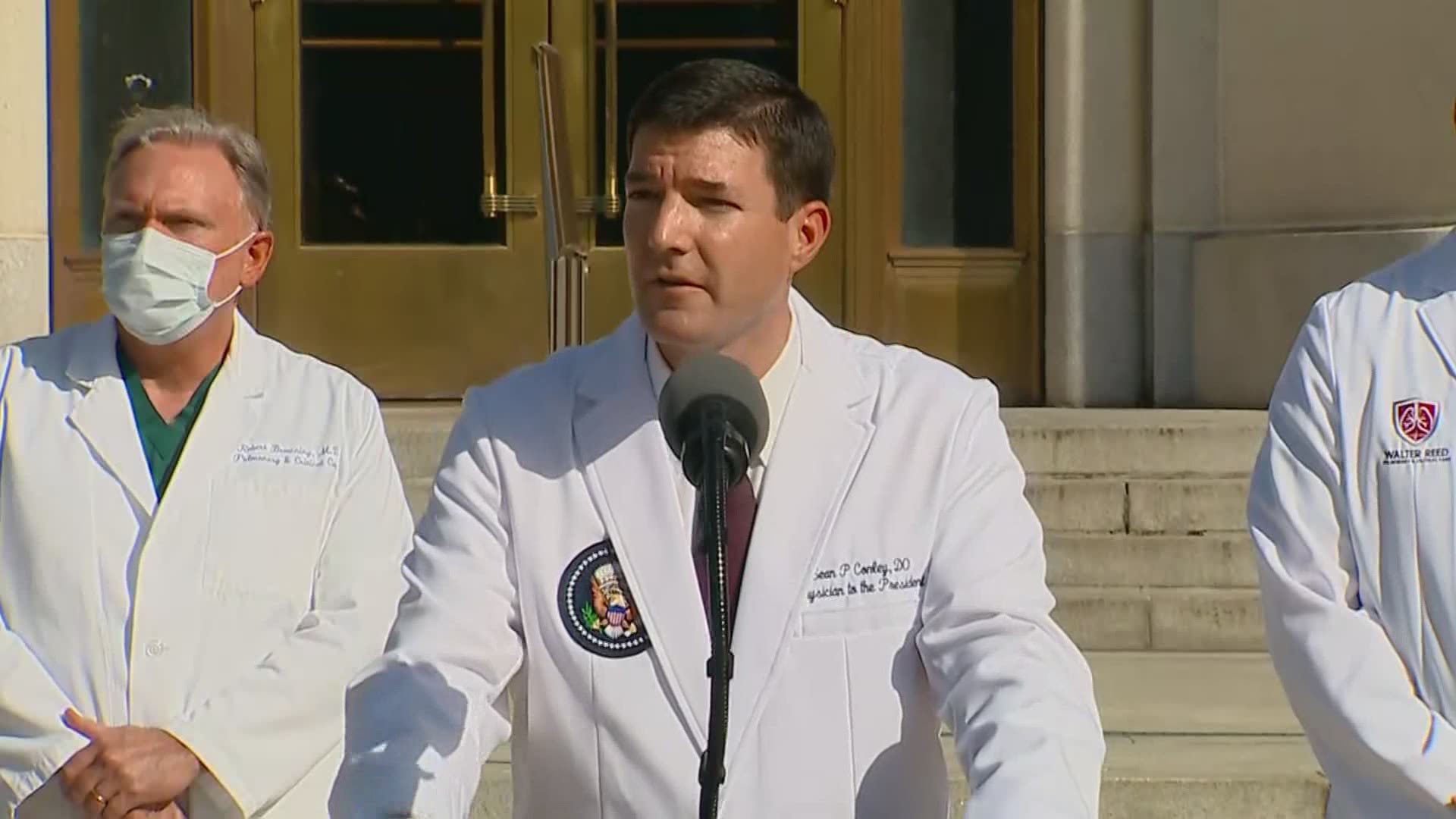 When asked how concerned the president's medical team are about Trump being released in less than 10 days, the doctors suggested they are concerned.
