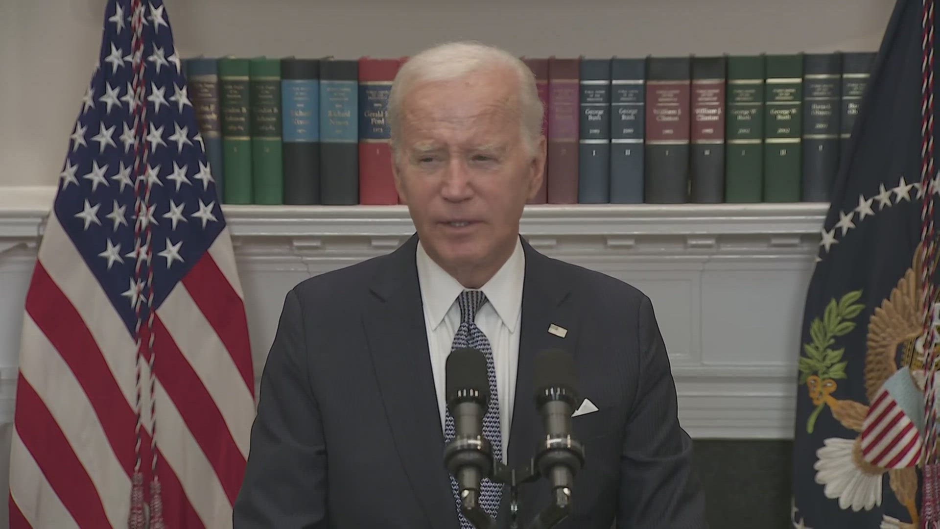 Hours after the Supreme Court ruling, Biden commented from the White House, trying to stay on the political offensive even as the ruling undermined a key promise.
