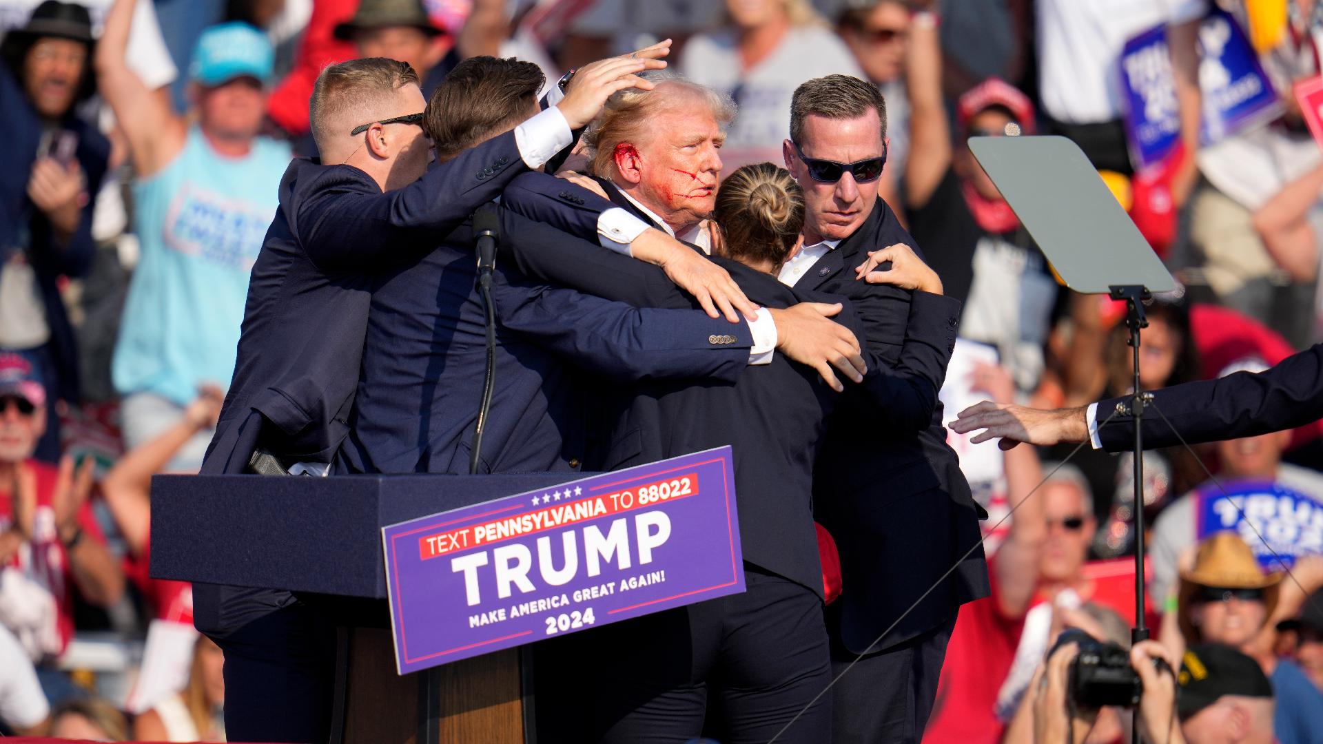 What happened to Trump? Expresident rushed off stage at rally