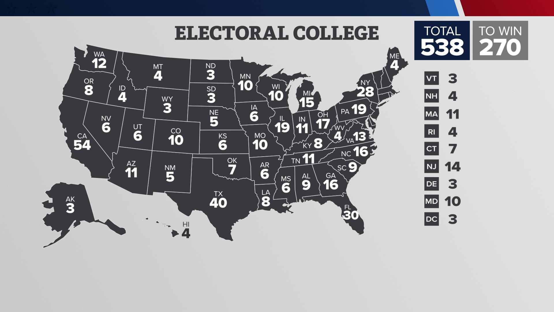 2024 Election Map Live results for the US Presidential election