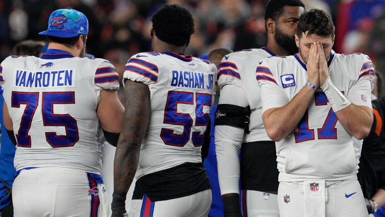 Bills' Hamlin in critical condition after collapse on field, game vs.  Bengals called off indefinitely