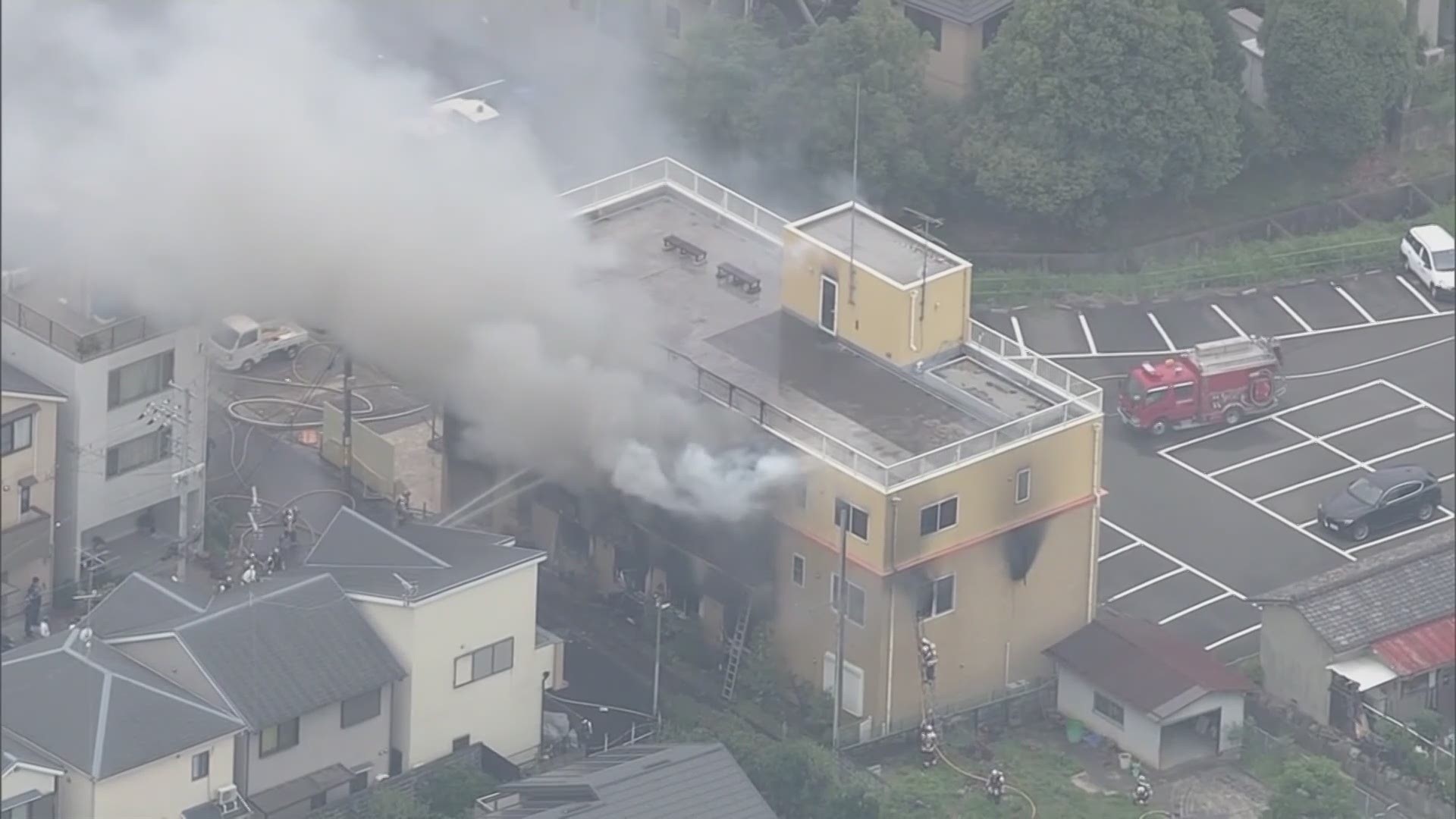 Japanese officials says at least 23 people are dead or presumed dead after a suspected arson attack at a famous animation studio in Kyoto. (AP)