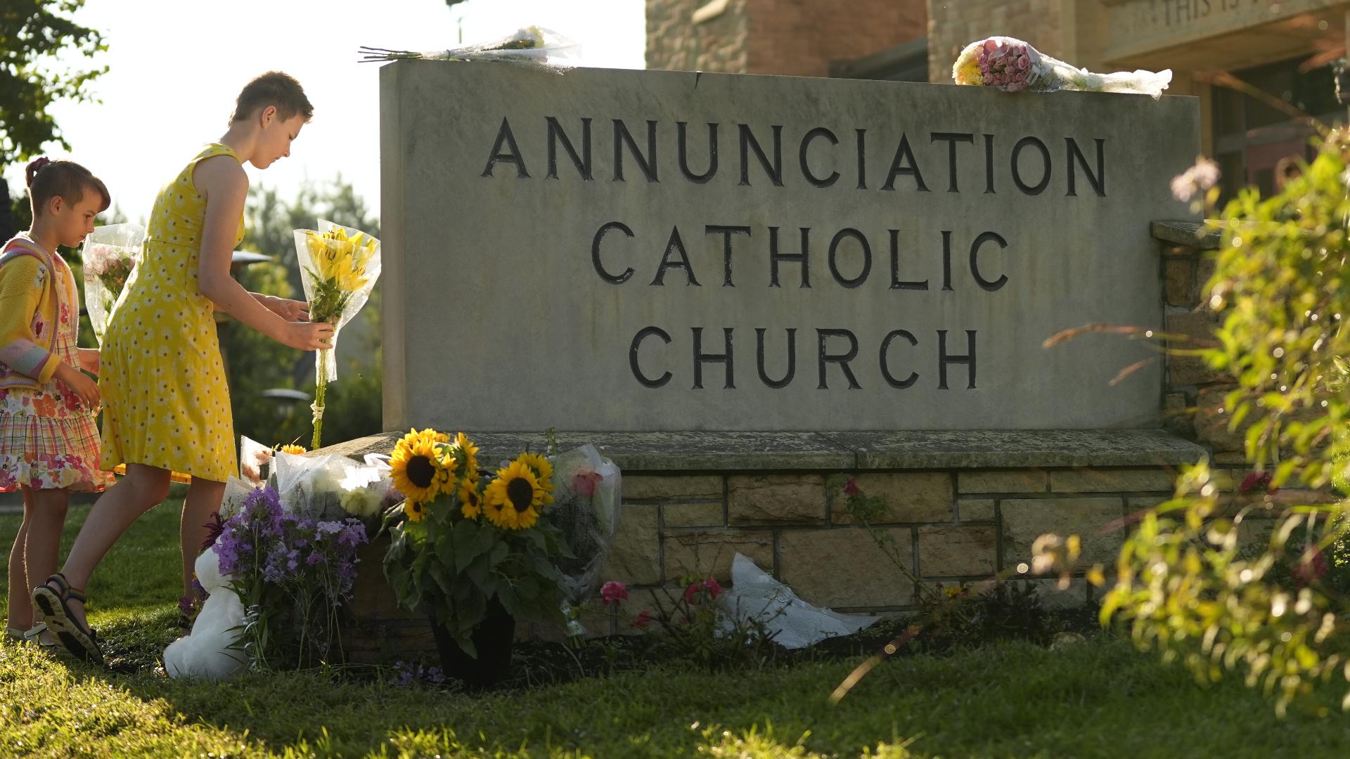 Authorities say two young children were killed and 18 others wounded when a shooter opened fire during a back-to-school mass at a Minneapolis church.