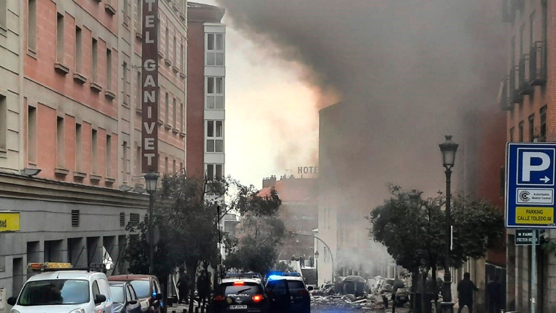 Explosion in Madrid, Spain destroys building | newscentermaine.com - Vimarsana News