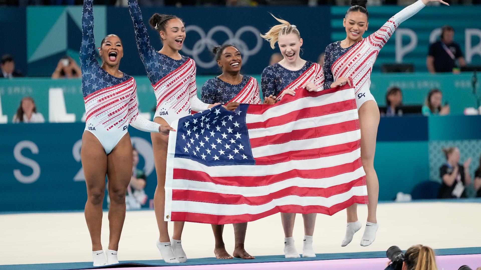 How did Simone Biles and Team USA do in women's team final