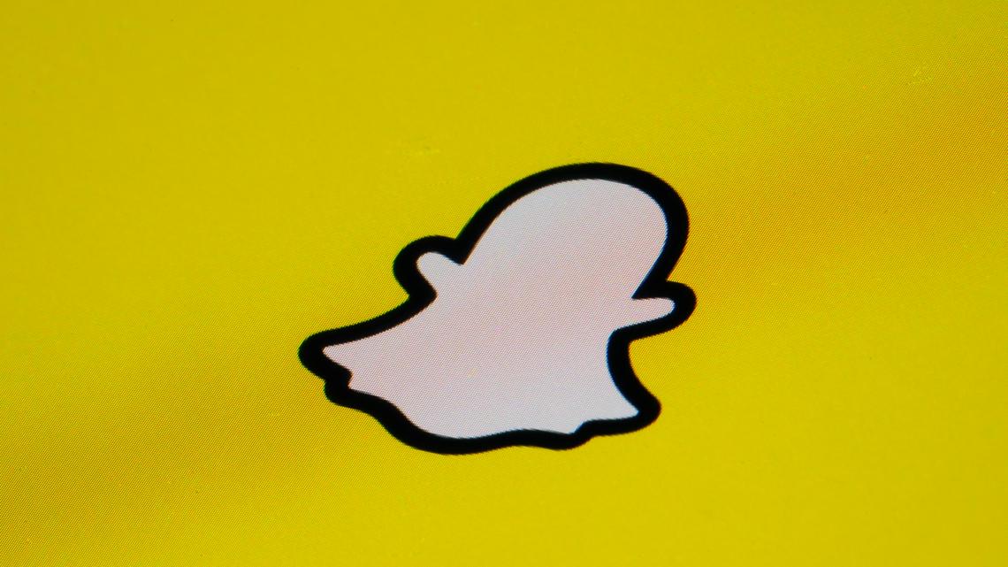 Snapchat logo on smartphone screen