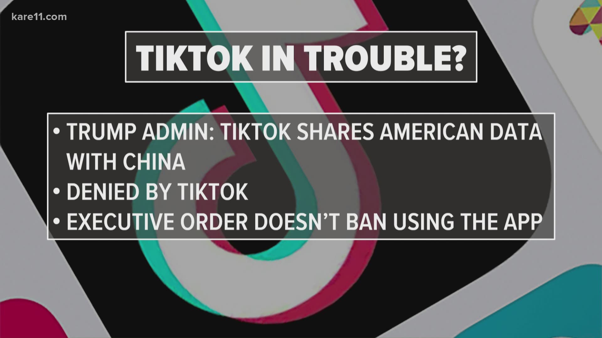 President Trump issued executive orders that take effect in 45 days against the Chinese owners of TikTok and WeChat.