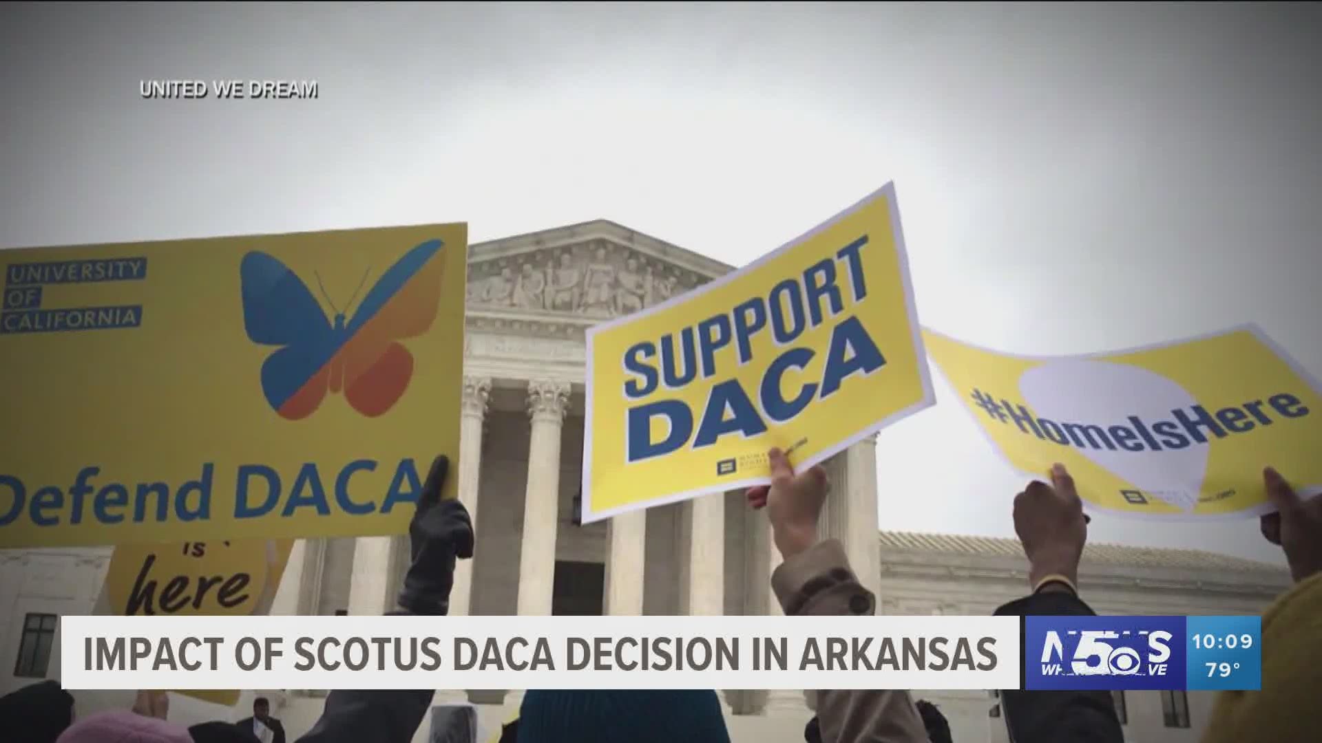 Impact of SCOTUS DACA decisions in Arkansas.