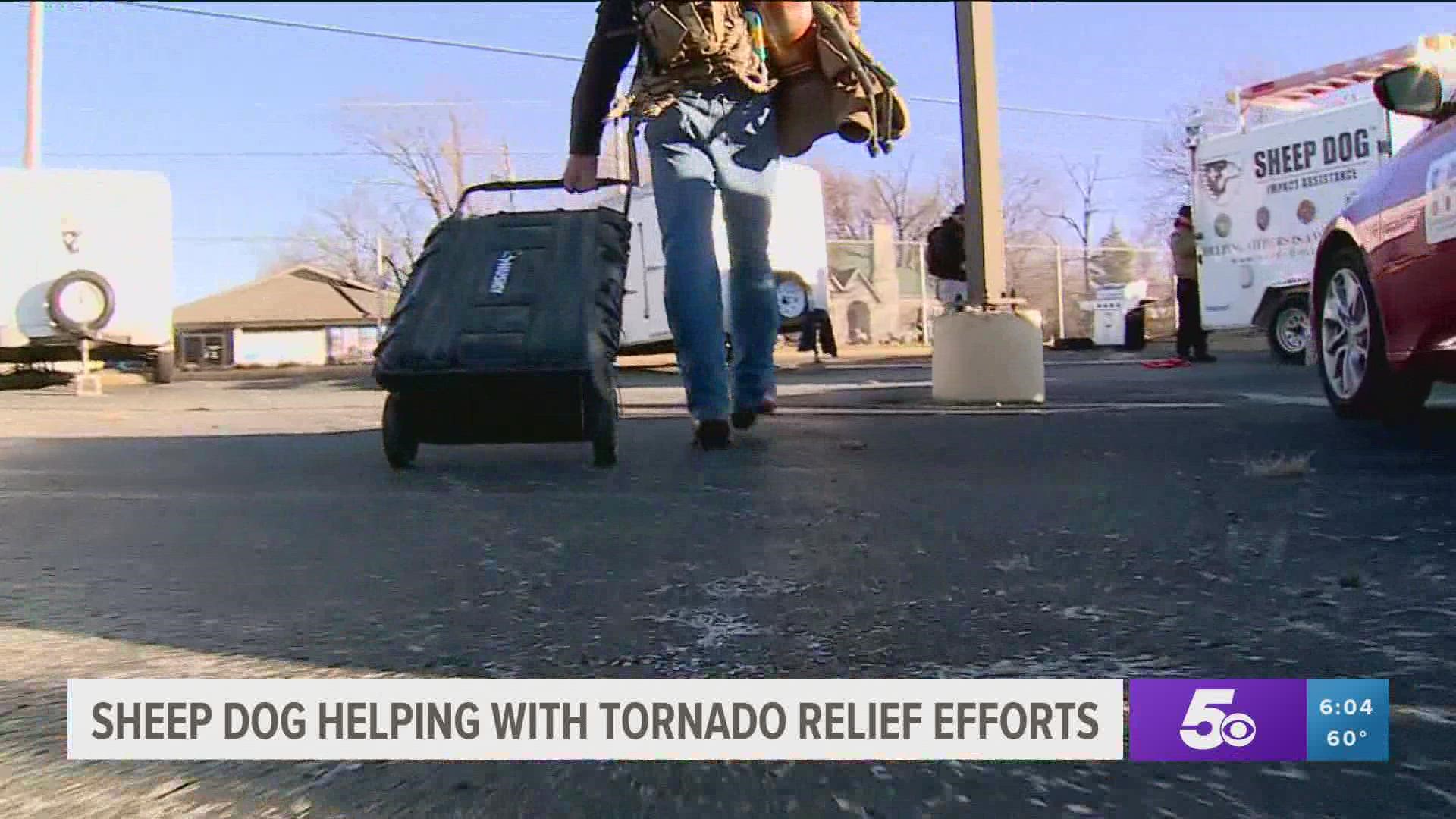 Sheep Dog Assistance has arrived in Kentucky to aid with recovery efforts after the devastating tornadoes from Friday, Dec. 10.