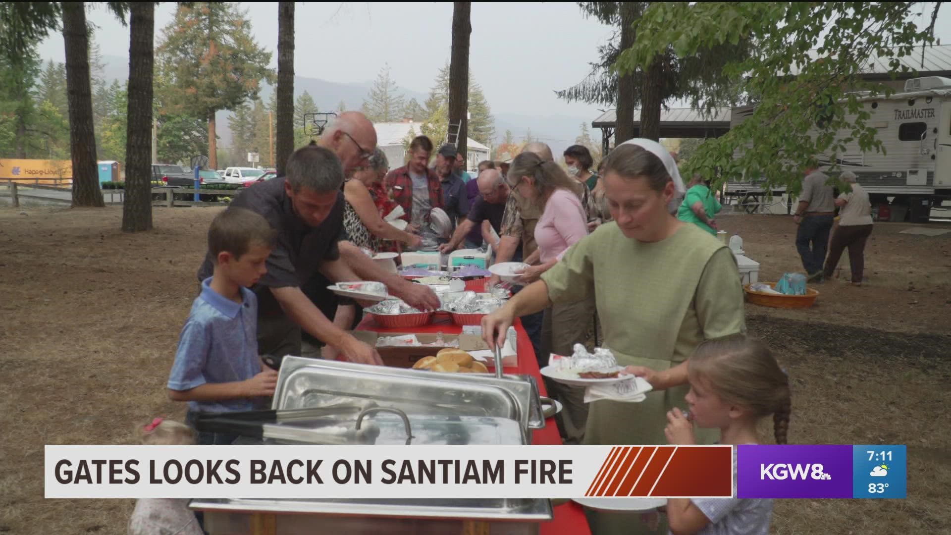 Community gathers in Gates one year after the start of Oregon's historic wildfires.