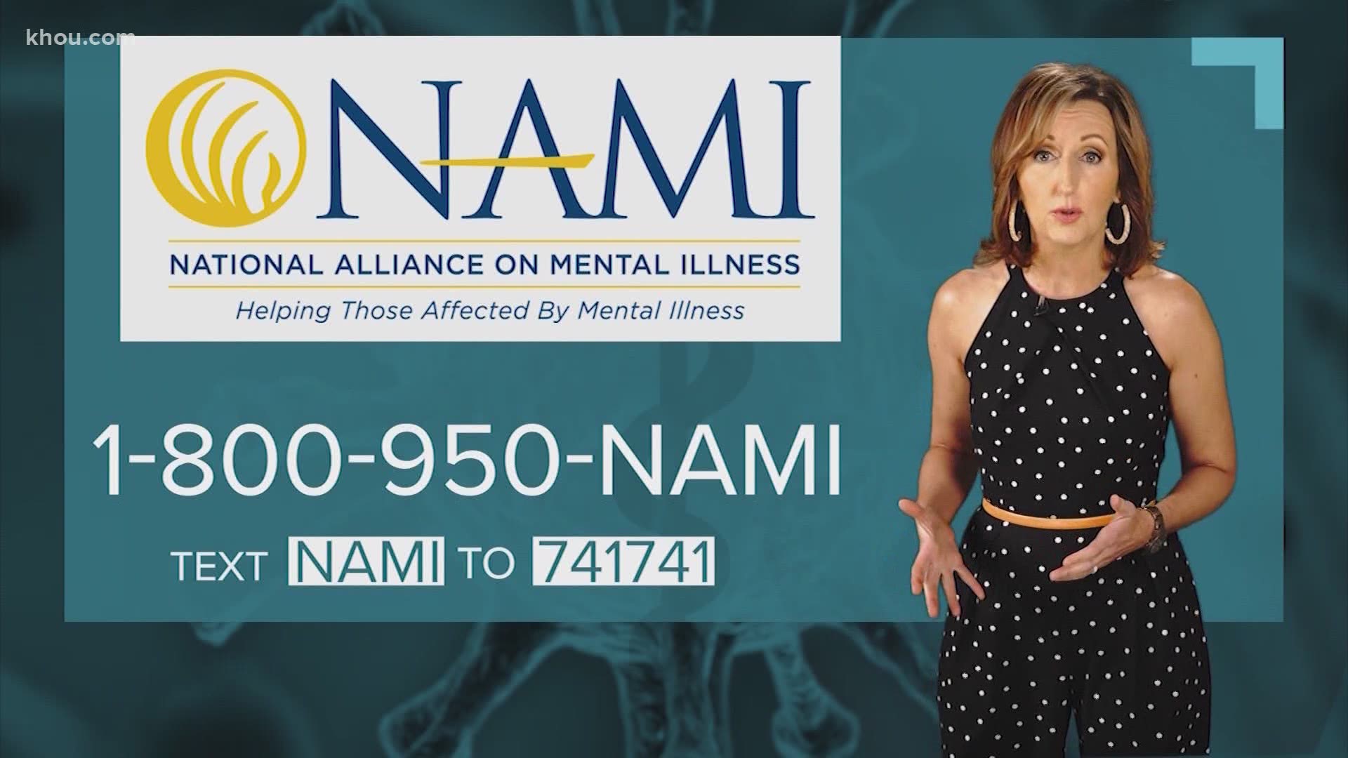 The National Alliance on Mental Illness has some resources for anyone struggling with mental health. Call 1-800-950-NAMI or text ‘NAMI’ to 741741.