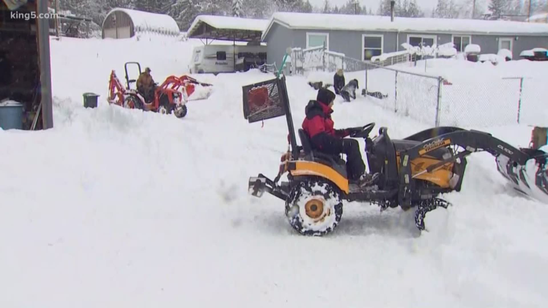 The area hardest hit by this storm is Sequim up on the Olympic Peninsula where people are digging out of an incredible amount of snow. KING 5's Eric Wilkinson reports.