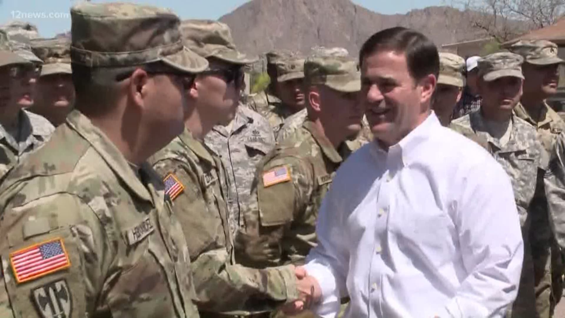 Gov. Ducey said the troops would be stationed in the Tucson and Yuma sectors. He said more National Guard members would be deployed this week.