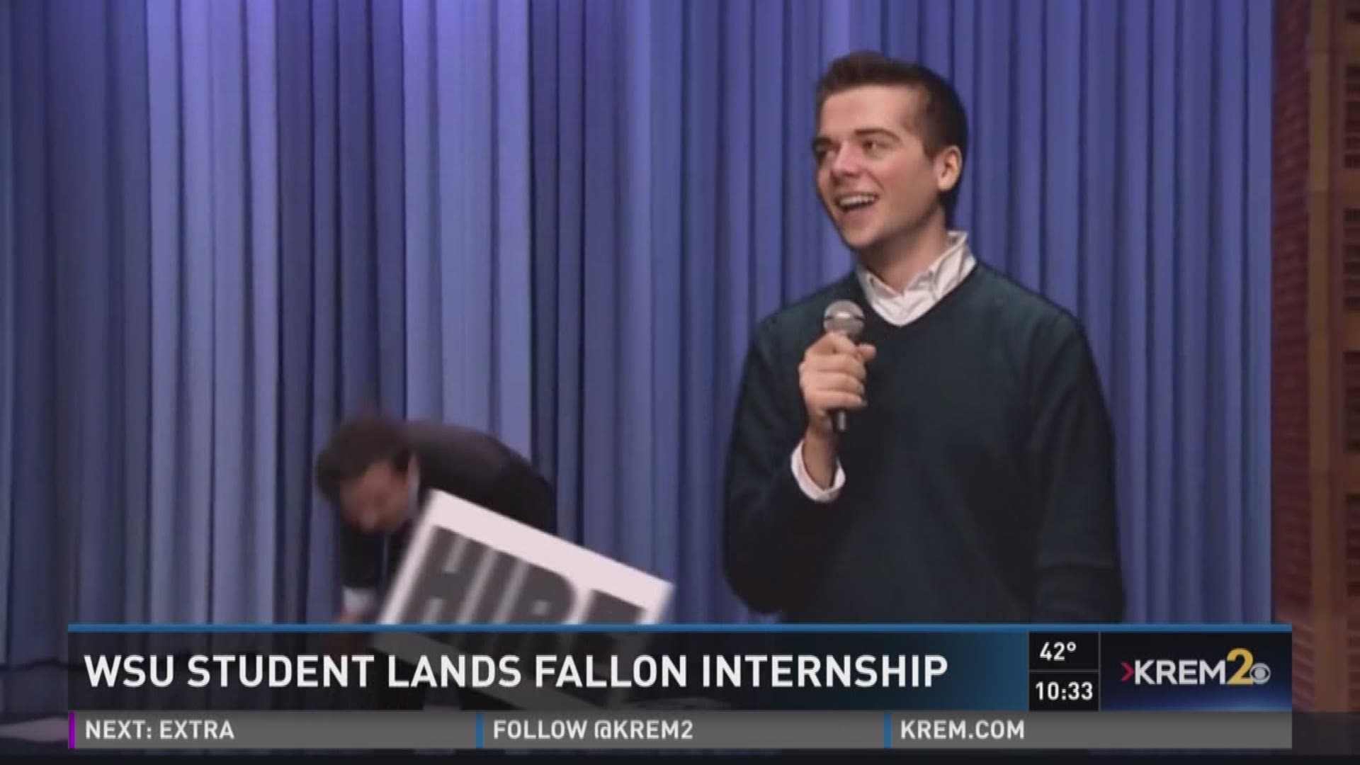 WSU student's creative rap gets him internship on Fallon