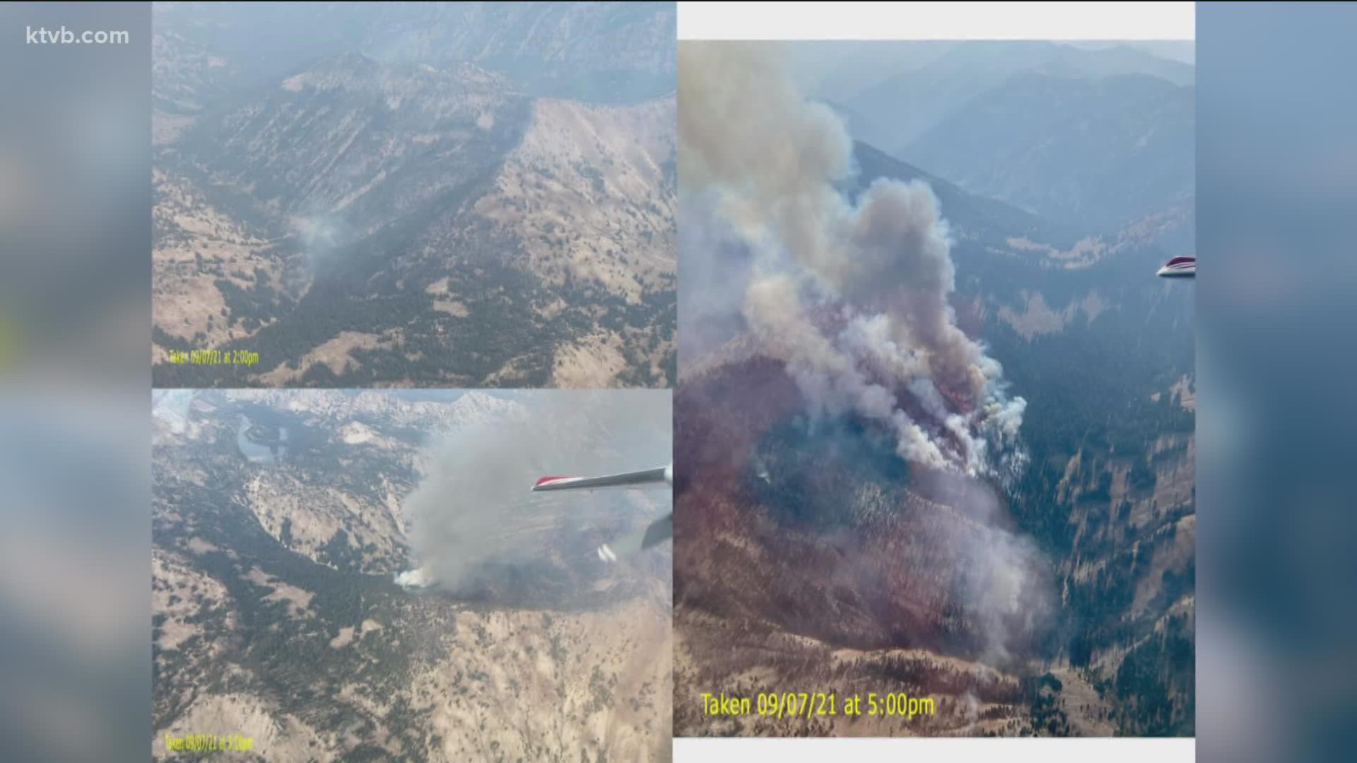 The fire is just two percent contained. The Forest Service has closed some areas near the fire.