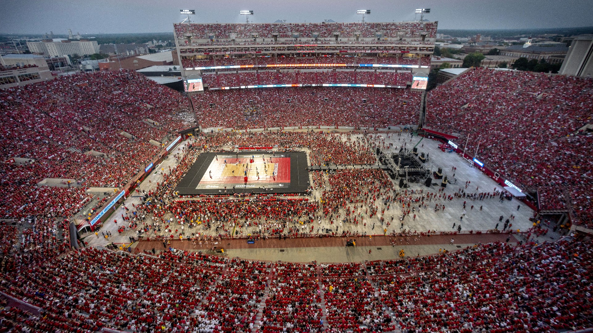 The Cornhuskers laid claim to the world record for largest attendance at a women's sporting event with 92,003 filling Memorial Stadium for their volleyball match.
