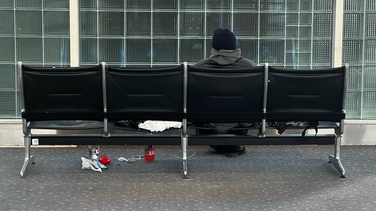 Homelessness crisis lands at Denver airport, prompting cycle of arrests