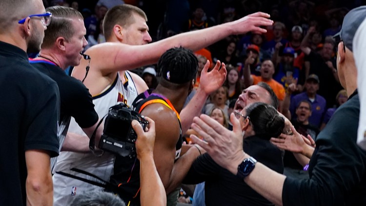 Jokic awaits word from league after incident with Suns owner