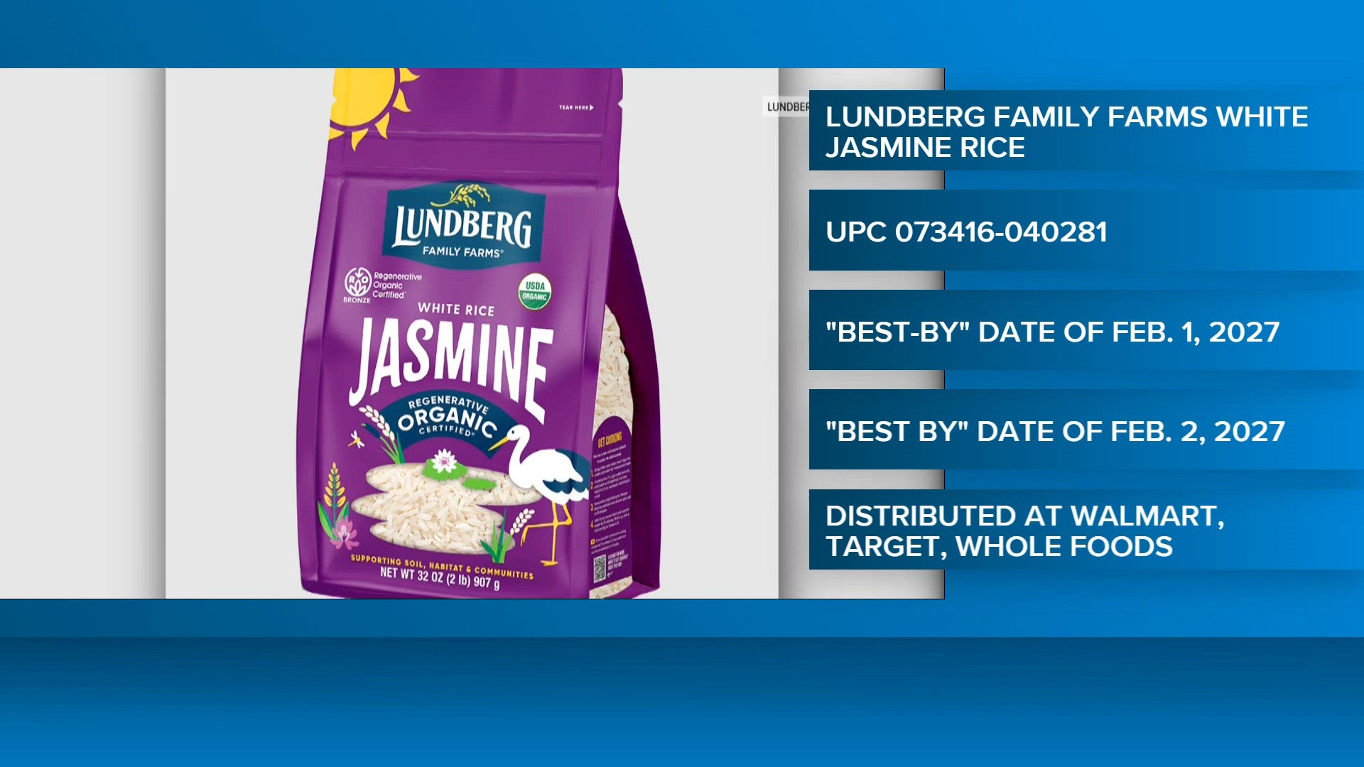 Initial Register Examples White jasmine rice recall in 13 states updates months after initial ...