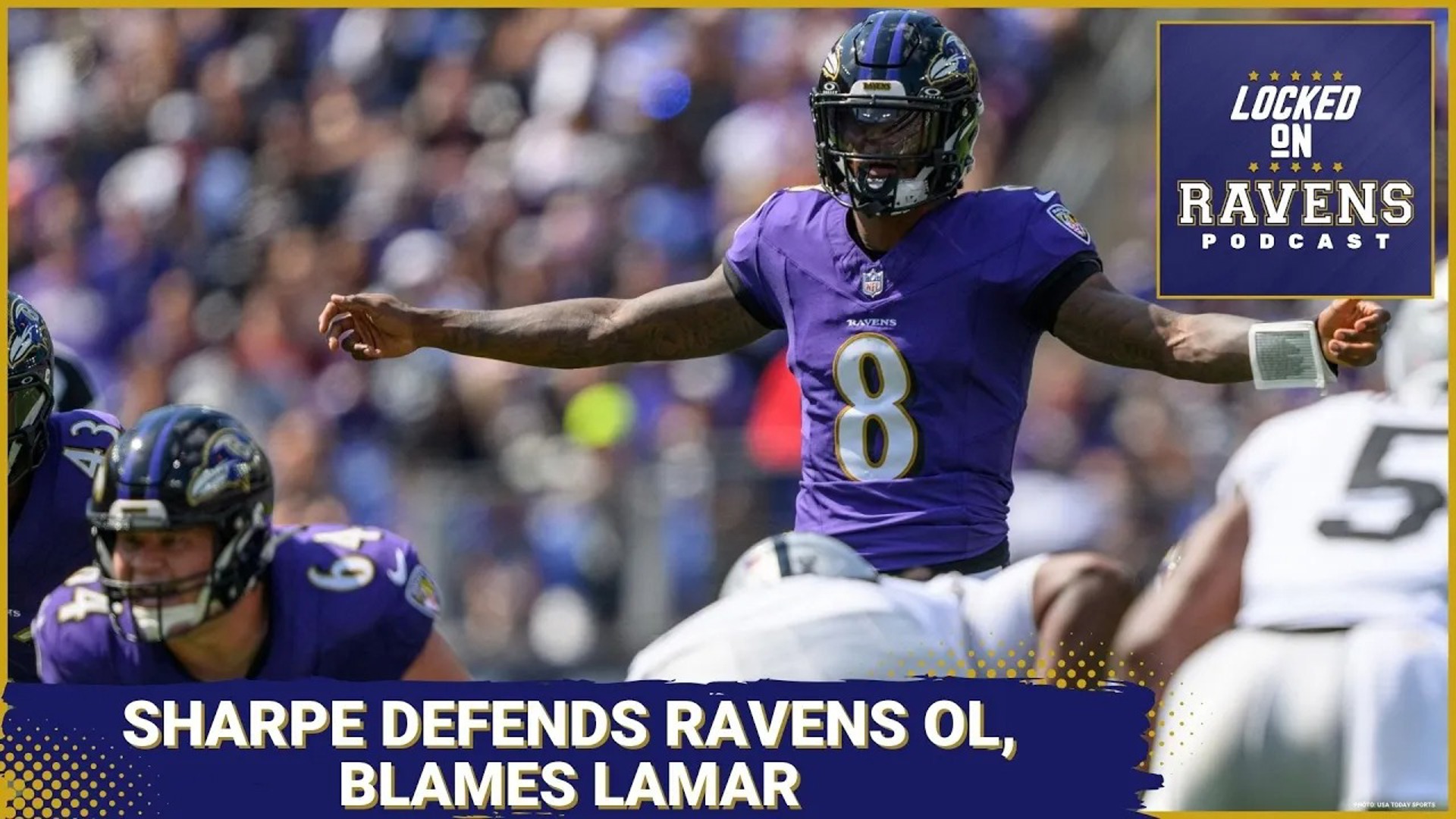 We look at what Shannon Sharpe had to say about the Baltimore Ravens' offensive line and Lamar Jackson.