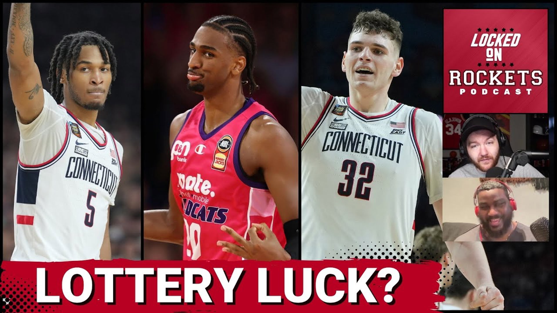 Houston Rockets NBA Draft Lottery Luck. Pick Lands Top-4. Alex Sarr, Donovan Clingan, Stephon Castle