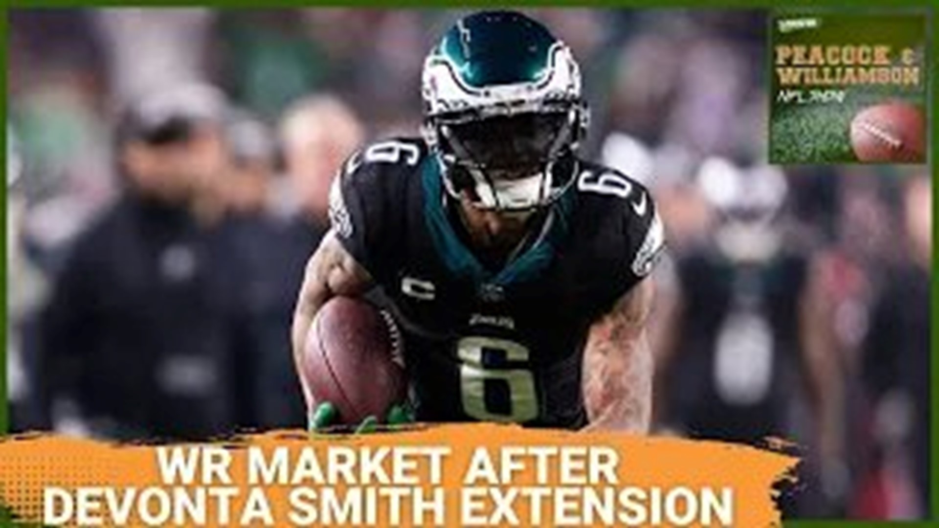 The Philadelphia Eagles have locked up wide receiver DeVonta Smith to an extension through 2028. What does Smith's contract means for the wide receiver market?