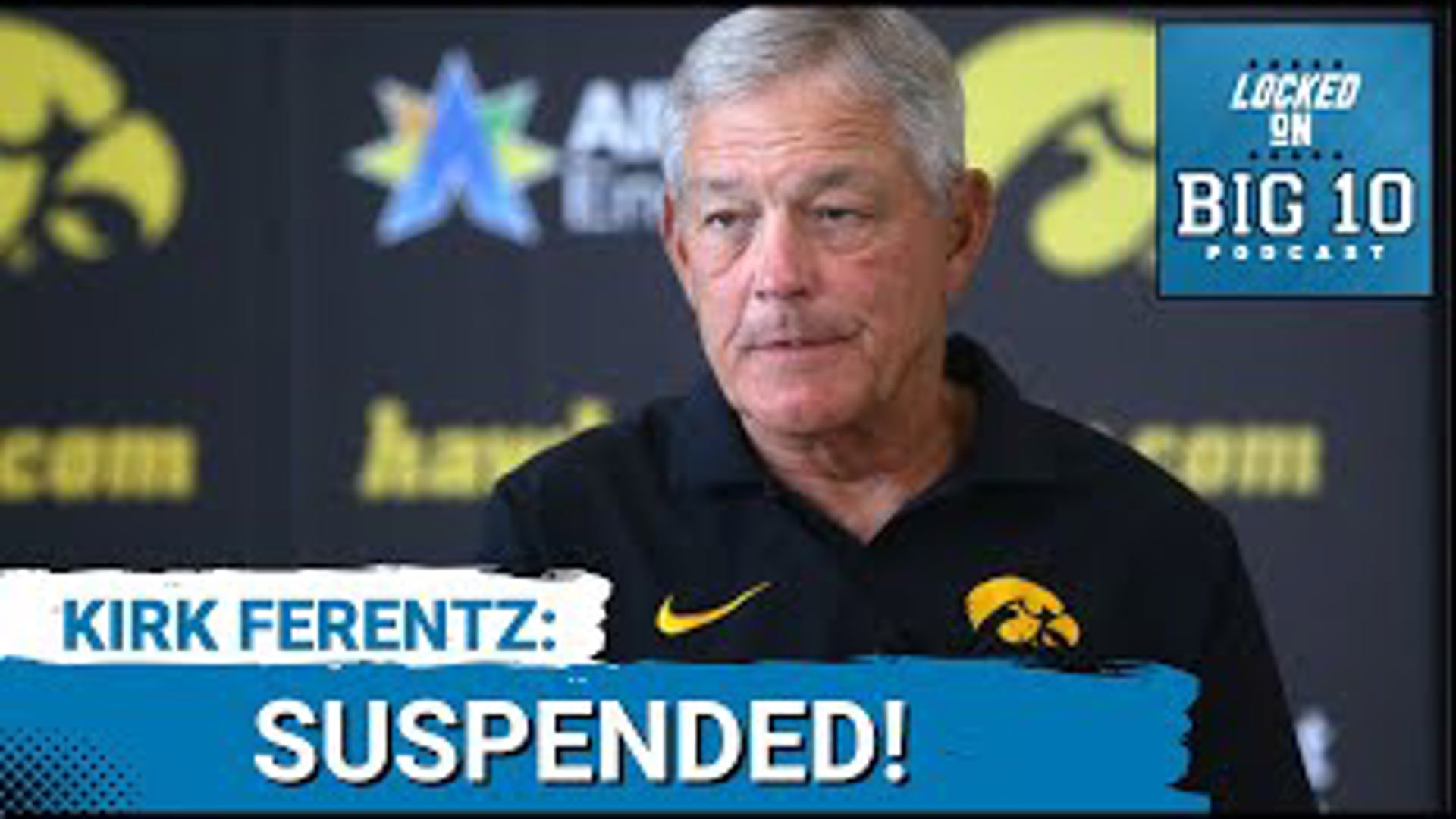 Iowa self-imposed a one game suspension on Iowa football coach Kirk Ferentz and Iowa football assistant Jon Budmayer for an alleged recruiting violation.