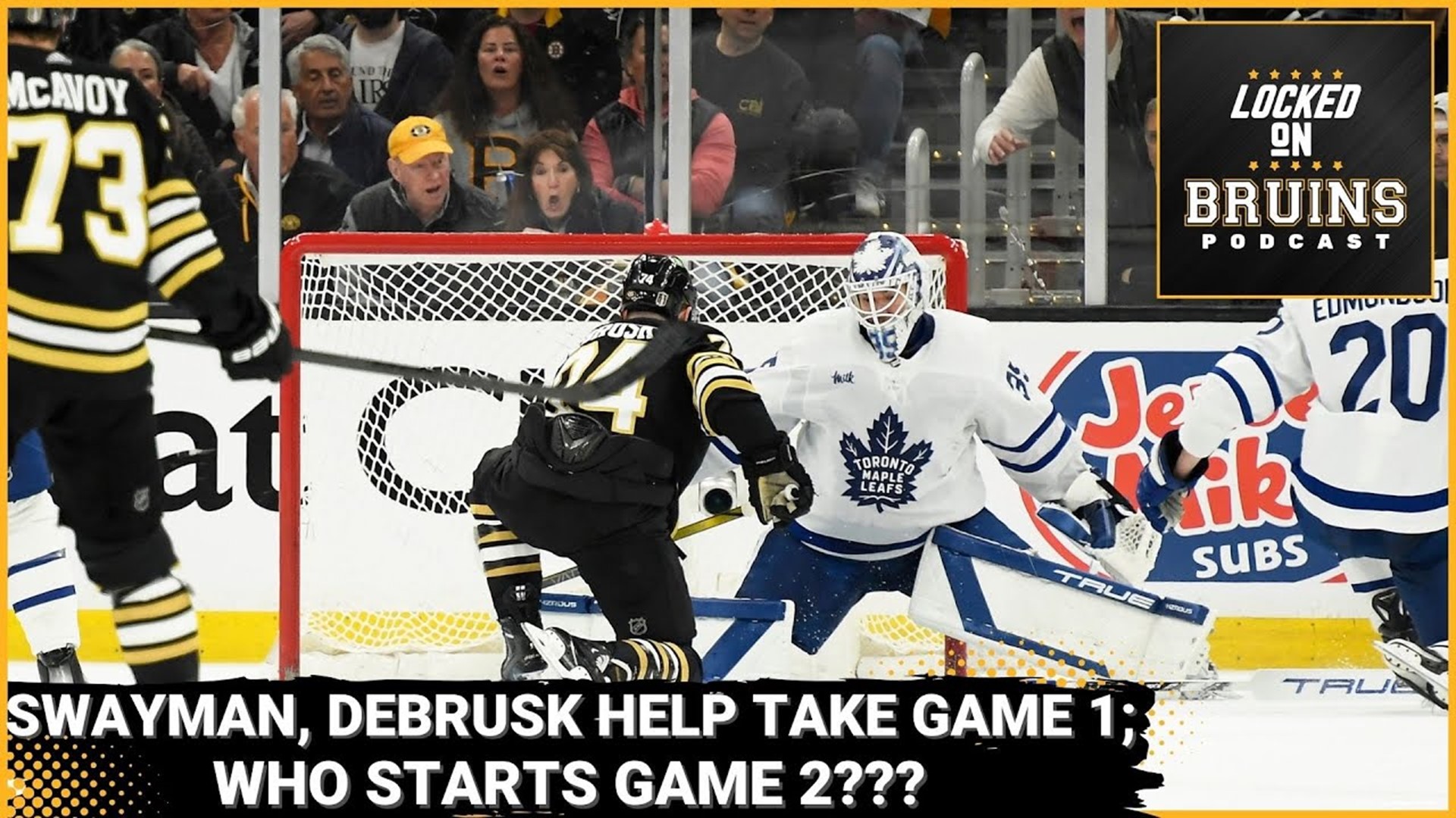 Bruins Win Game 1 vs. Leafs Thanks to Swayman, Secondary Scoring; Who Starts Game 2?