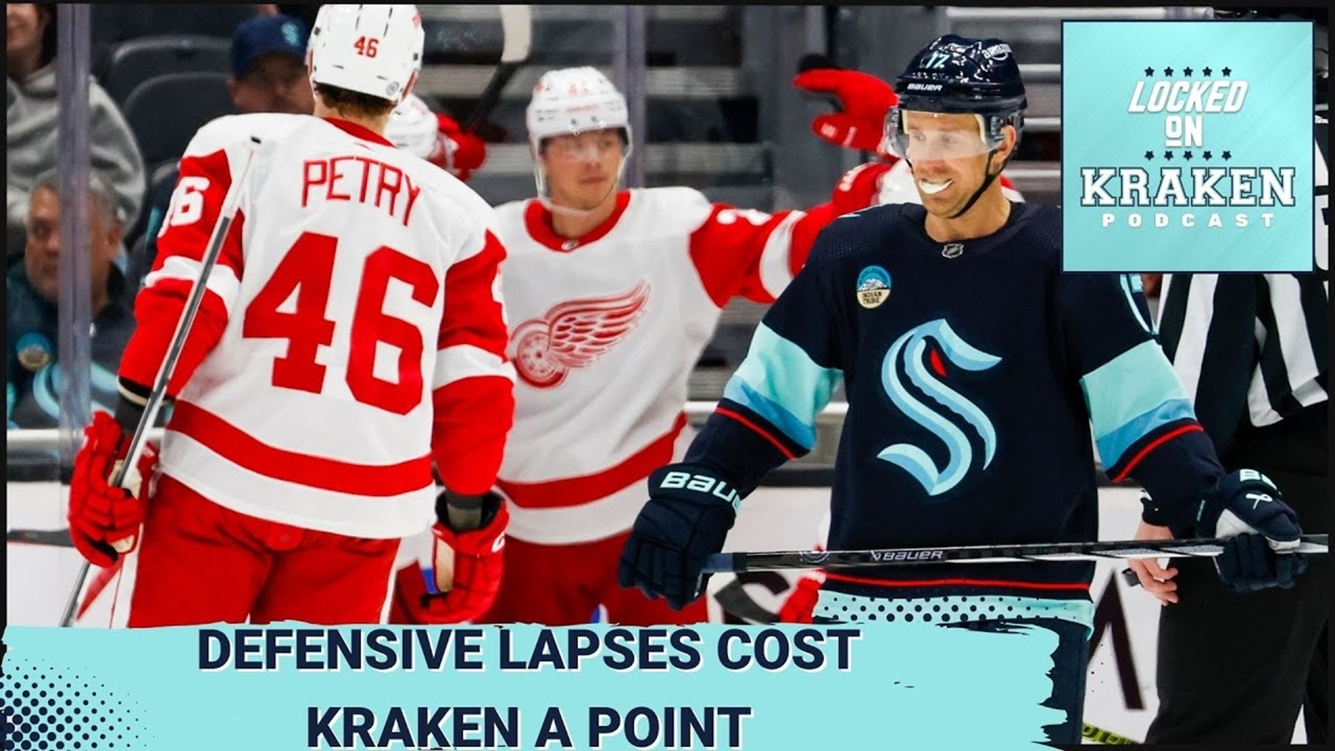 The Seattle Kraken fall to the Detroit Red Wings 4-3 in overtime.