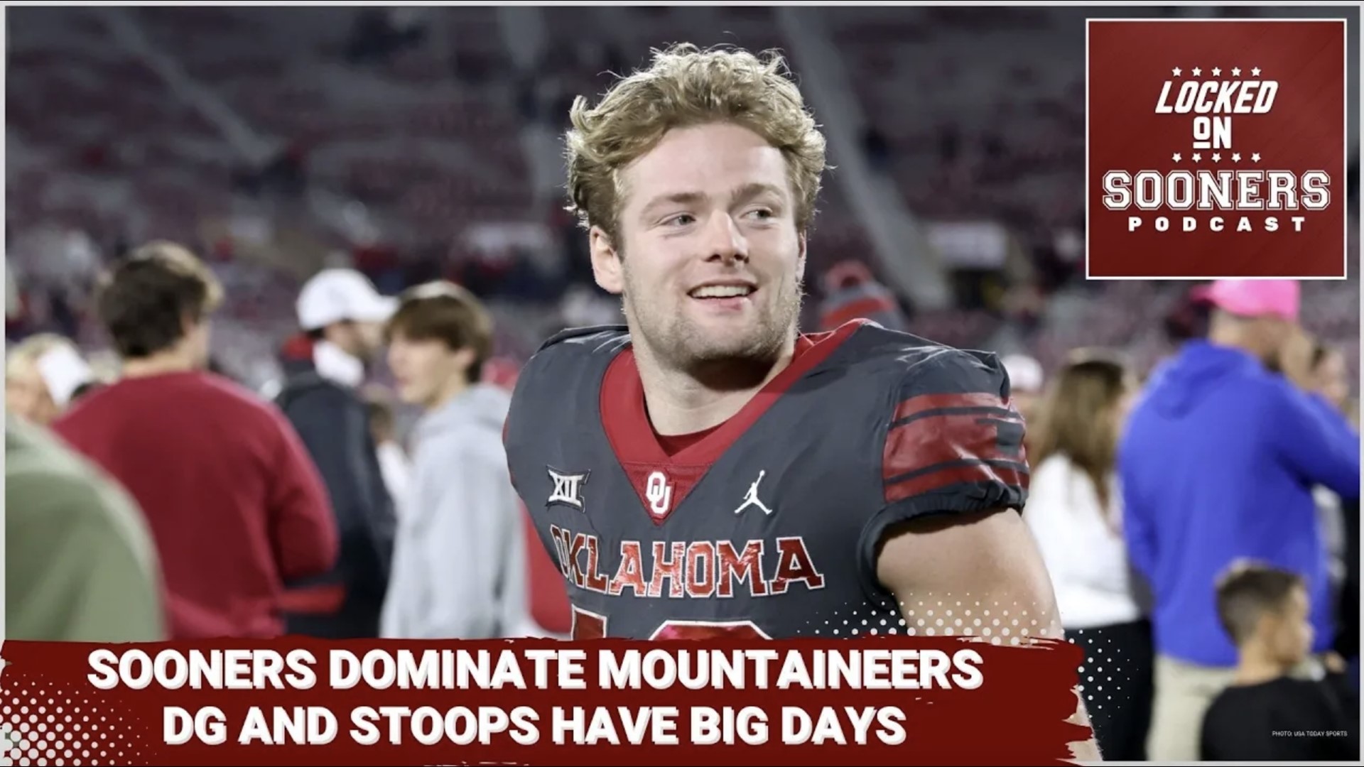 Oklahoma Sooners dominate West Virginia. Drake Stoops and Dillon Gabriel  have huge performances