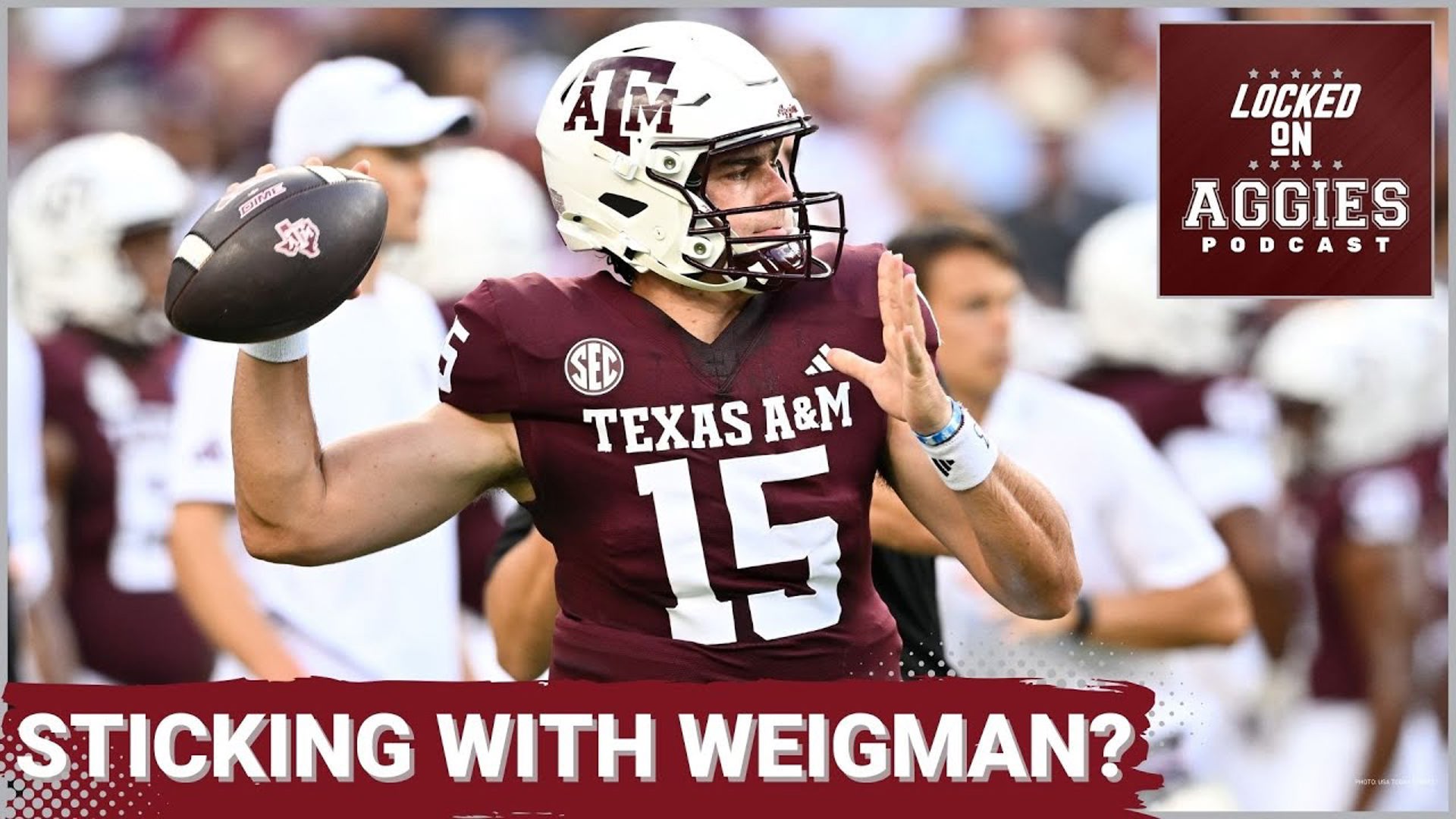 host Andrew Stefaniak talks about how Mike Elko might stick with Conner Weigman as Texas A&M's QB1