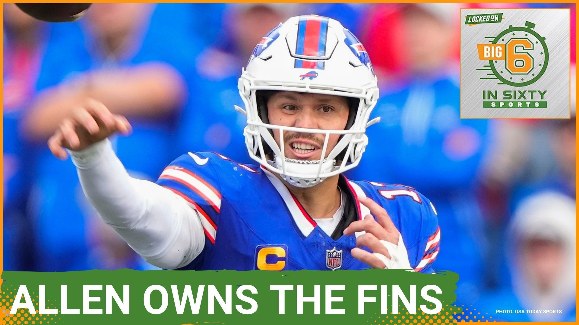 The Bills and Josh Allen prepare for the Dolphins and the Bengals will battle the Chiefs. The Blue Jays lose another near no-hitter and Wisconsin vs. Alabama.