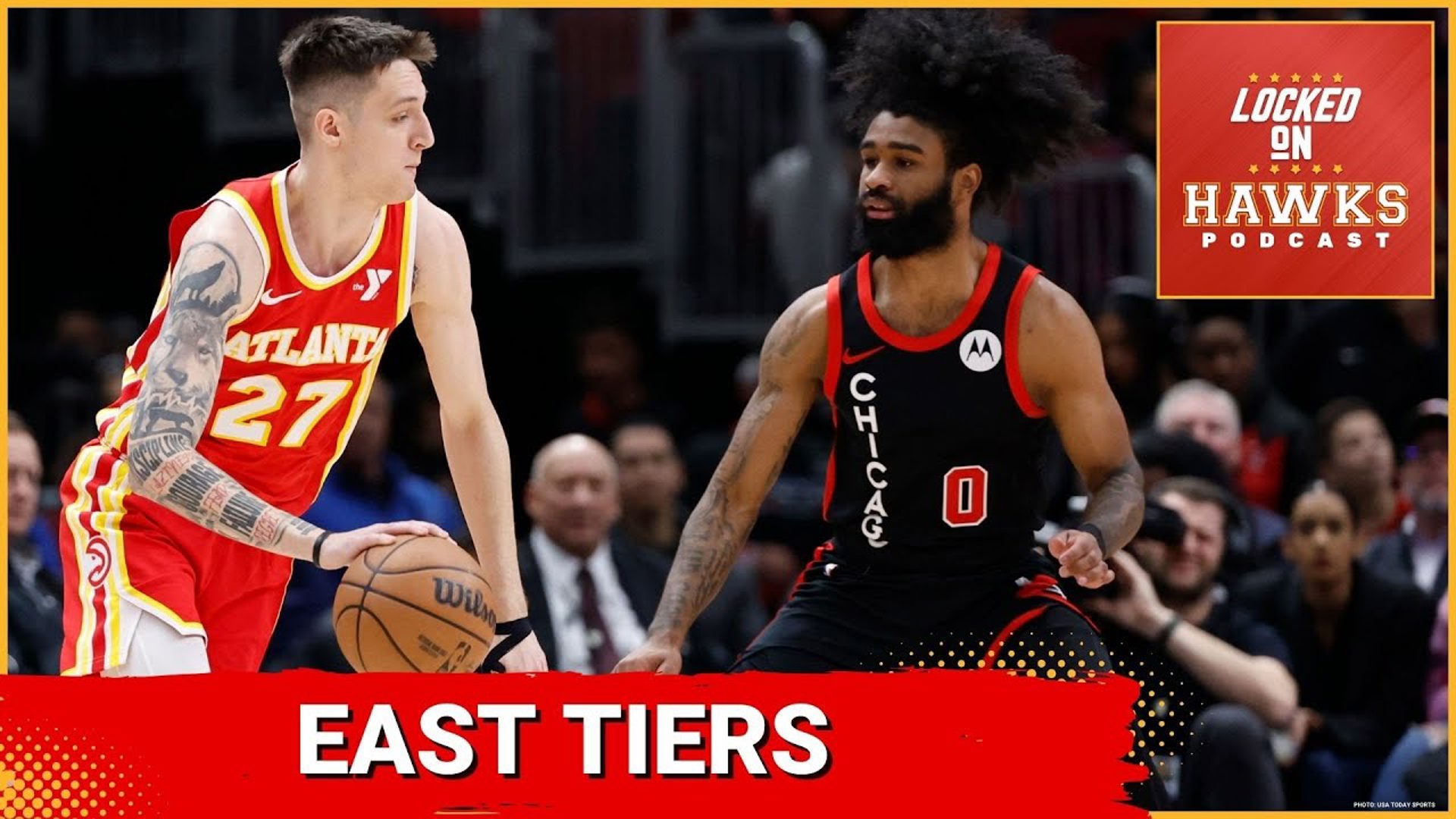 The show discusses the state of the Eastern Conference for the 2024-25 NBA season, breaking the teams into tiers and discussing the top of the pecking order