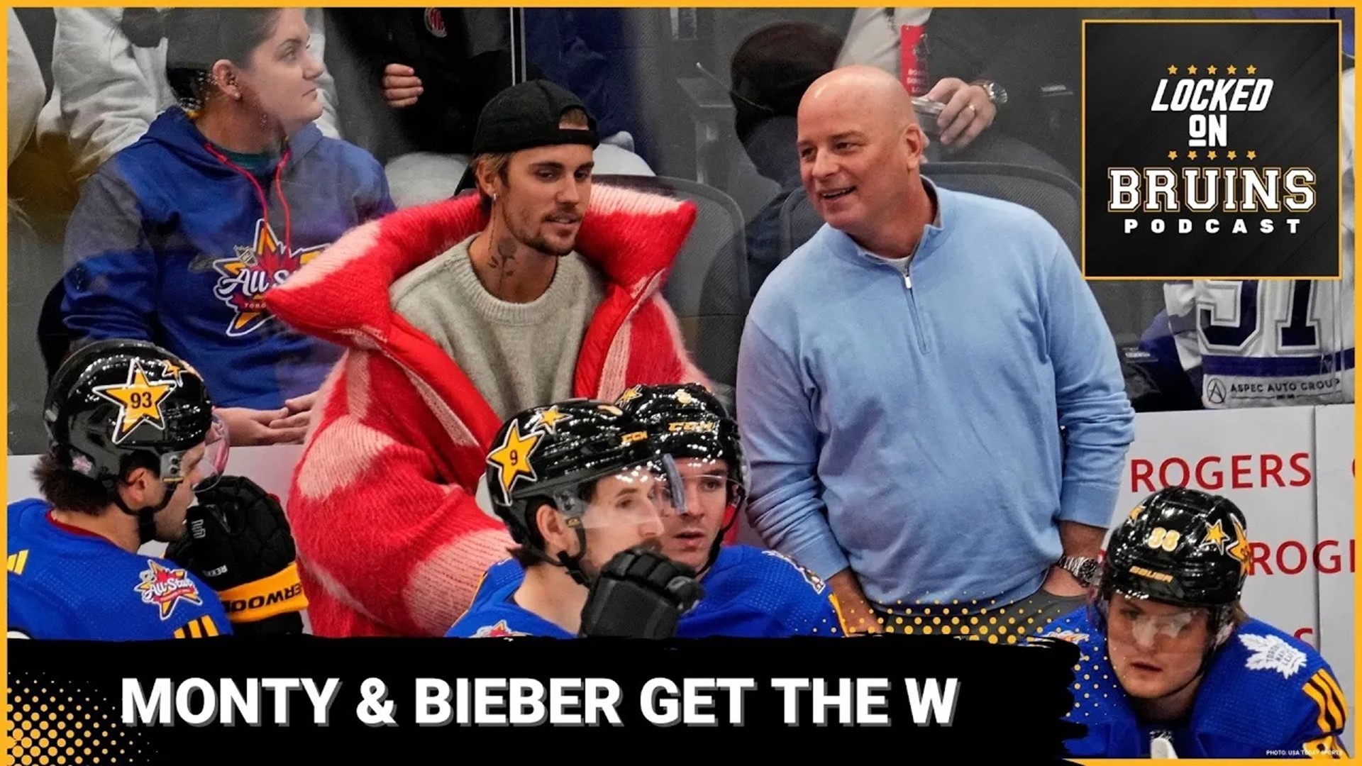 Boston Bruins head coach Jim Montgomery and pop icon Justin Bieber will forever be linked in hockey history.