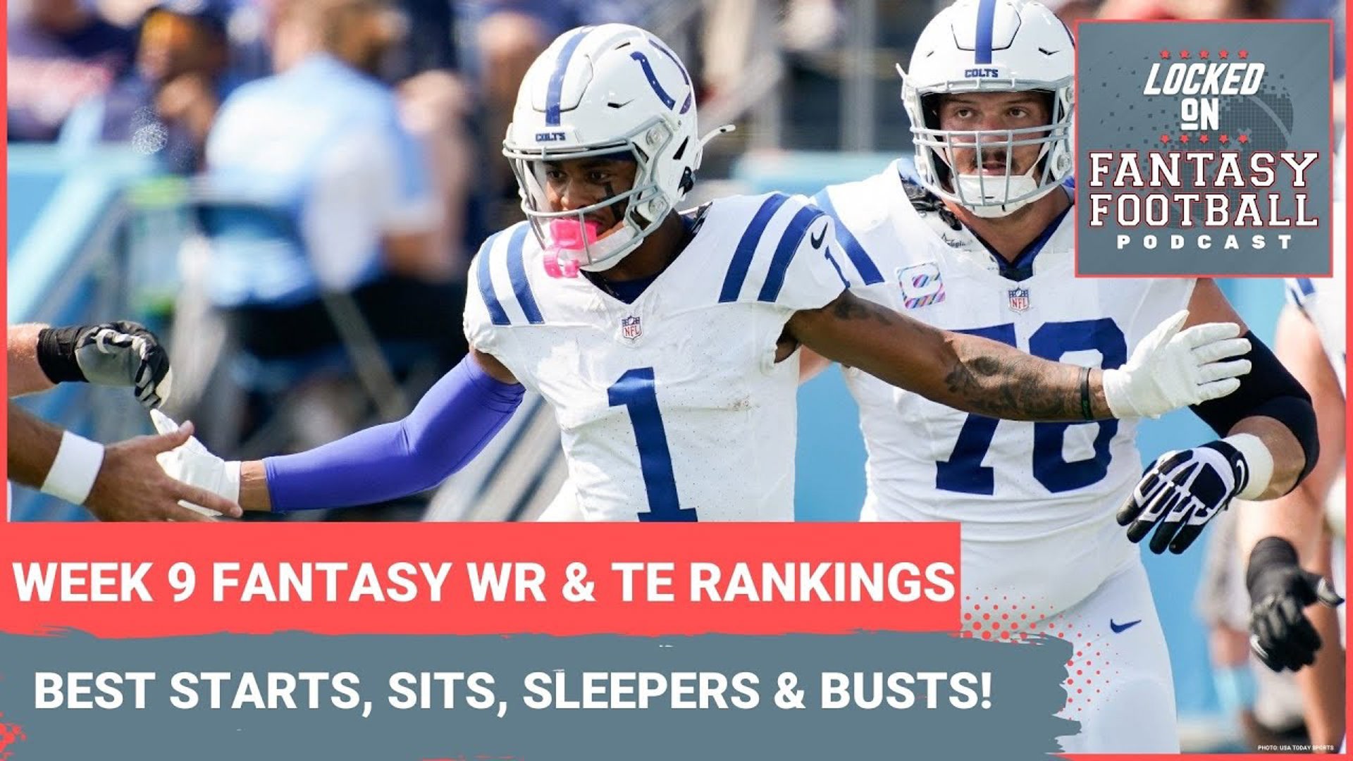 Sporting News.com's Vinnie Iyer and NFL.com's Michelle Magdziuk compare and contrast their wide receiver and tight end rankings for Week 9.