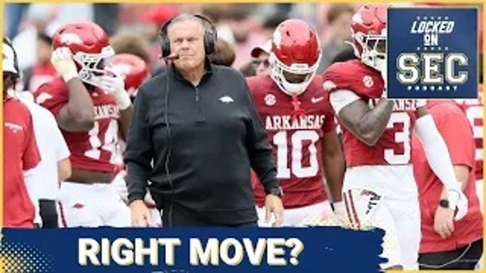 On today's show, we're hitting on the biggest stories in the SEC, including Arkansas reportedly sticking with head coach Sam Pittman in 2025.